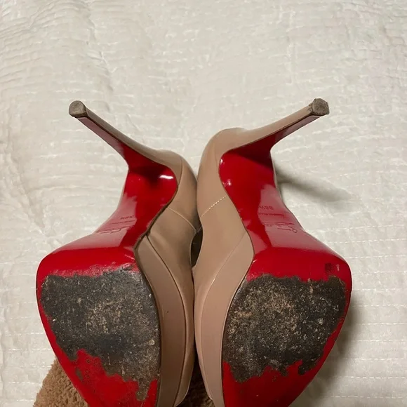 Christian Louboutin Lady Peep 150 nude - Picture 6 of 8